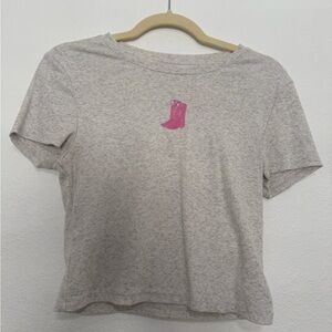Aeropostale Seriously Soft Gray Baby Tee